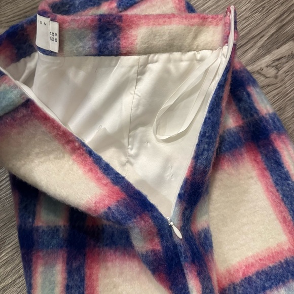 ASOS design check print Plaid Mini Skirt with Scalloped Hem - size 10 - Picture 6 of 8